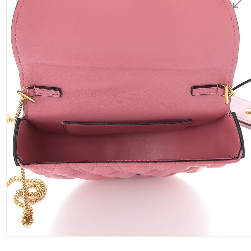 VERSACE Virtus pink quilted leather belt chain bag - Picture 7 of 9